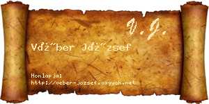 Véber József névjegykártya